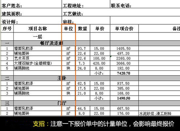 不知裝修報(bào)價(jià)單應(yīng)有的內(nèi)容 就容易掉入報(bào)價(jià)陷阱3