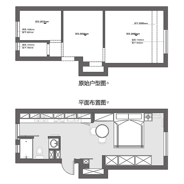 35㎡住宅公寓 原木+白色 超多收納的北歐簡潔風(fēng)