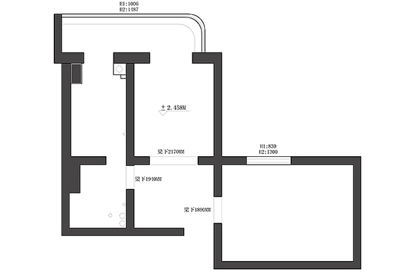 55㎡經(jīng)濟適用套一戶型圖 墨綠+原木+深藍裝出高級感